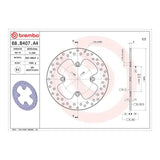 Brembo Prime Serie Oro Rear Brake Disc 68B407A4