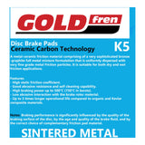 Brake Pads Goldfren GF346 - K5