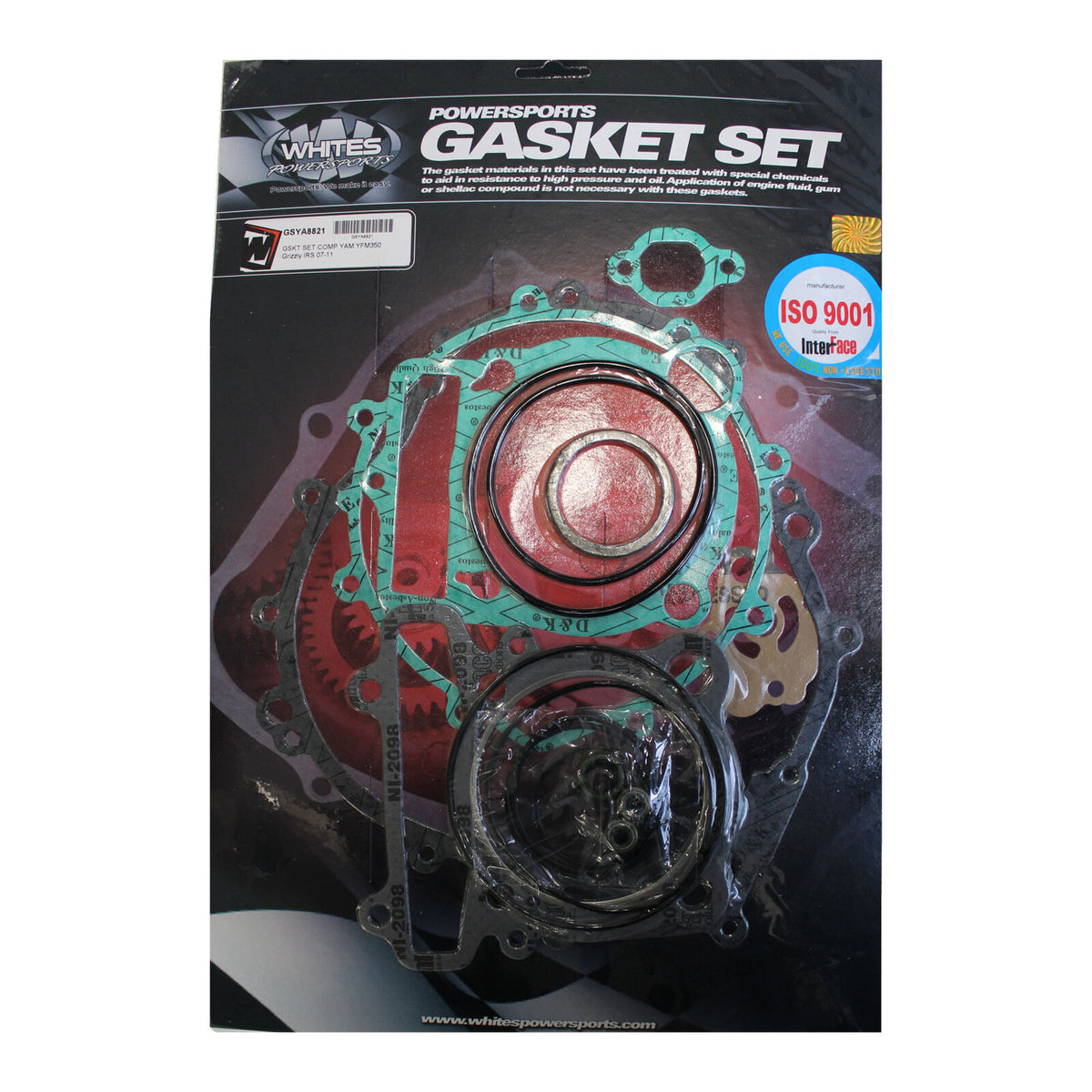 Whites gasket set complete for yamaha yfm350 grizzly irs 07 11