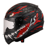 LS2 FF353 Rapid II Kaiju Helmets - Matte Black / Red / White 06