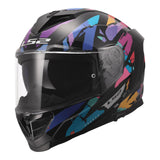 LS2 FF818 Storm III Kaos Helmet - Black / Purple