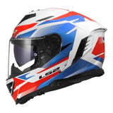 LS2 FF818 Storm III Komai Helmet - White / Blue / Red