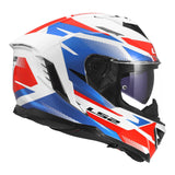LS2 FF818 Storm III Komai Helmet - White / Blue / Red