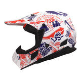 LS2 MX706J COZ Junior Helmet - Matte White / Red / Blue