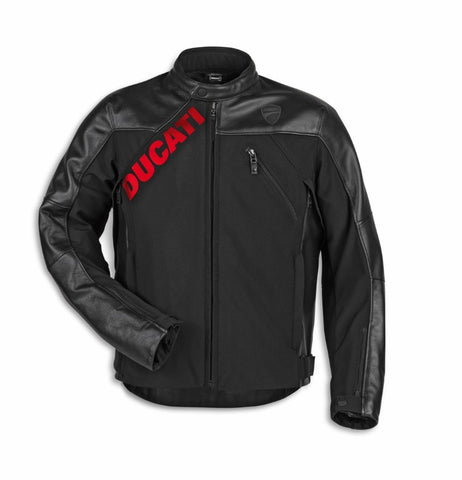 Men's Ducati Logo C1 Leather/Fabric Jacket