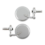 Oxford Bar End Mirrors - Silver (Pair)