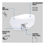 Oxford Wind Deflector Windshield - Clear 260 x 125mm