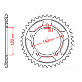 Sprocket Kit Suzuki GSXR1000 '07-'08 (K7-K8) Gold (econ) - GB530XRE 17